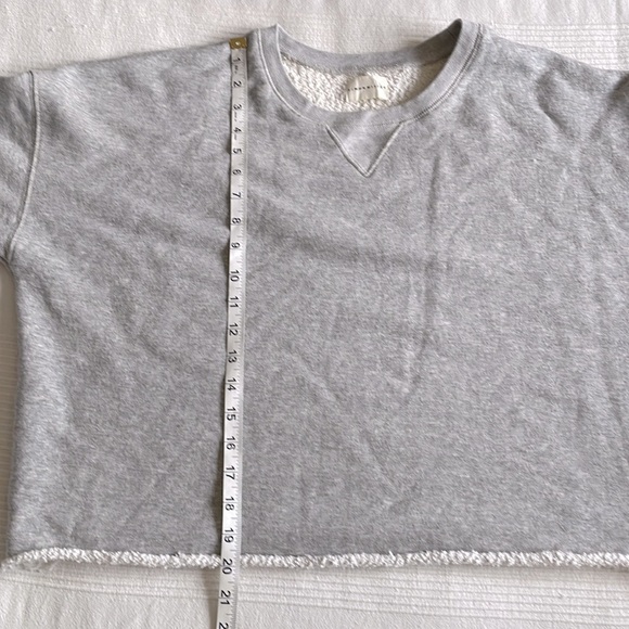 SIMON Miller Cropped Cotton Sweatshirt Size Small - Picture 6 of 8